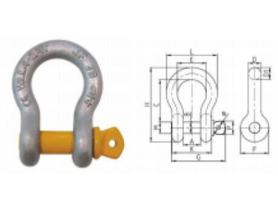 S6級螺紋銷軸式弓形卸扣(JB) SCREW PIN BOW SHACKLES (JB)