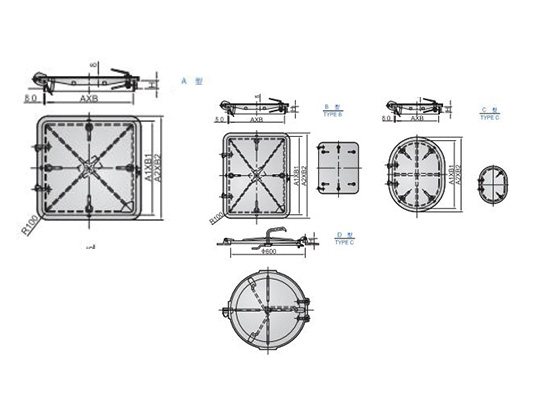 鋁質水密艙口蓋 ALUMINIUM WATERTIGHT HATCH COVER