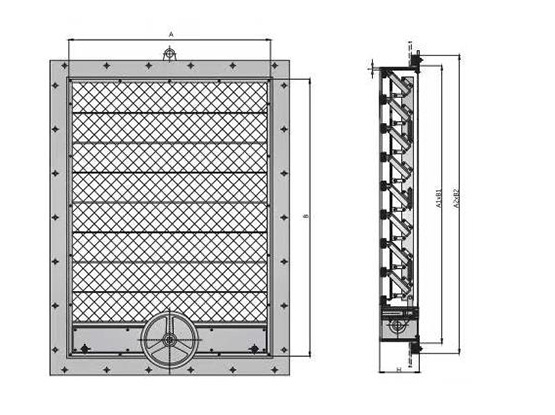 無蓋水密百葉窗 WATERTIGHT LOUVER WITHOUT COVER